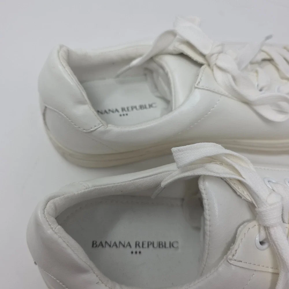 Banana Republic Nicklas Sneaker Mens Size 9 White Low Top Minimalist 662548